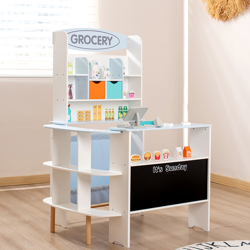 Board Game Store - Montessori Wood Grocery Store Miniature Food