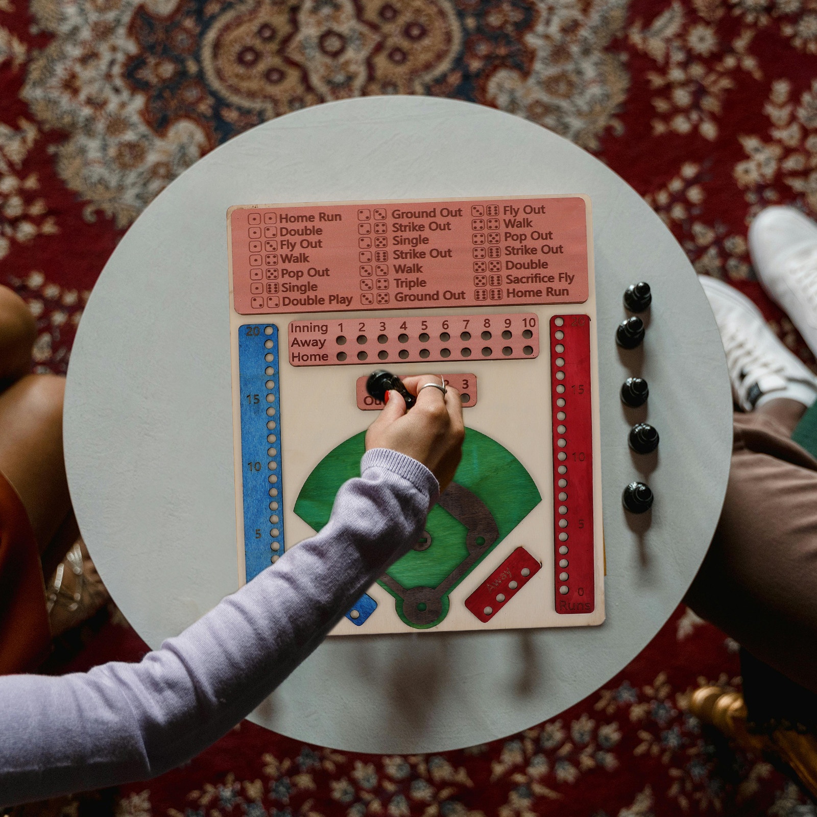 Board Game Festival - Wooden Baseball Board Game for Party