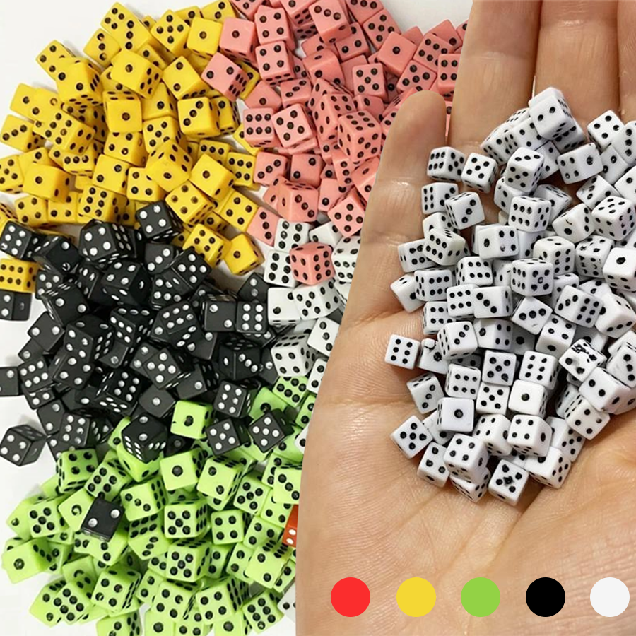 Board Game Festival - 200pcs Colorful 8mm Mini Six Sides