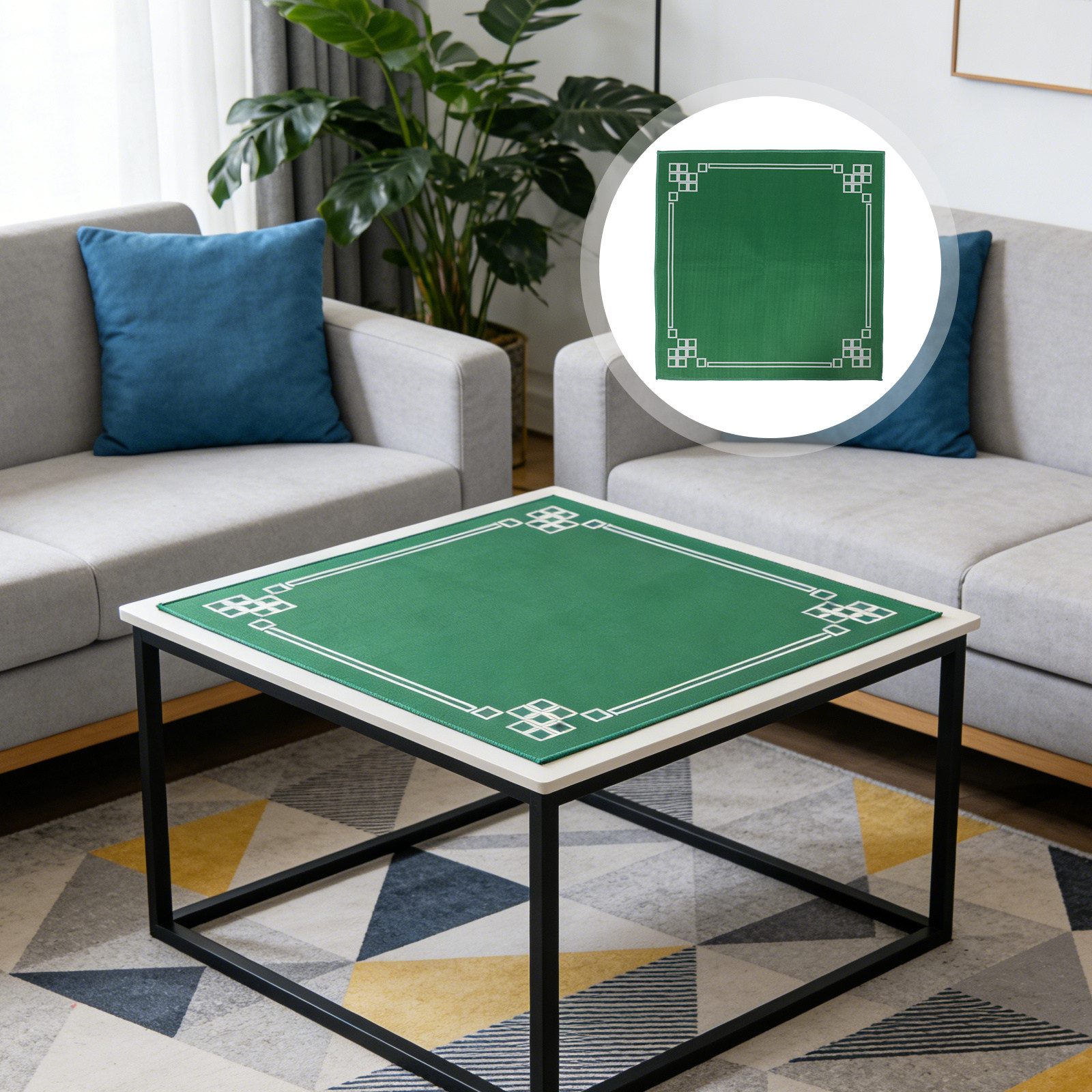 Board Game Card - Anti Slip Mahjong Mat 70Cm/27.5In Square