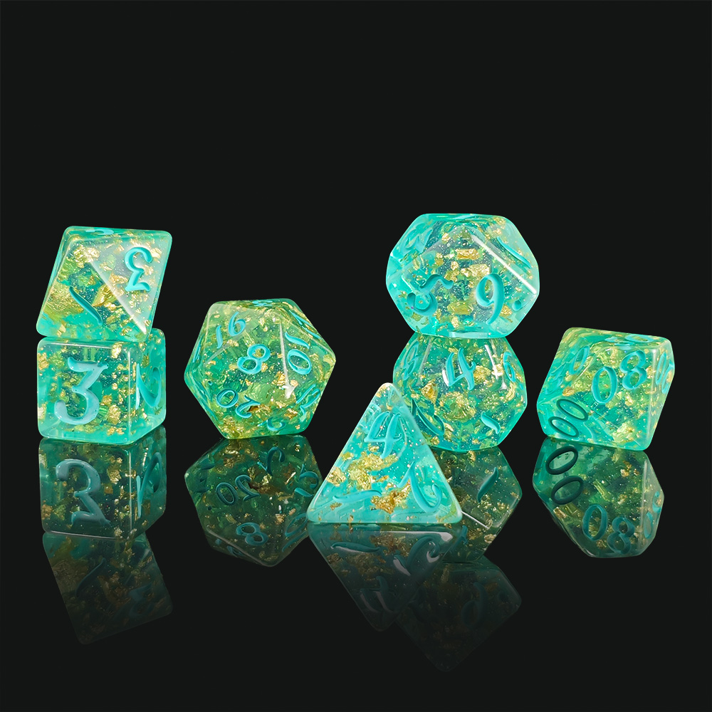 Board Game Live - 7Pcs/set Glitter Dice Set DnD RPG