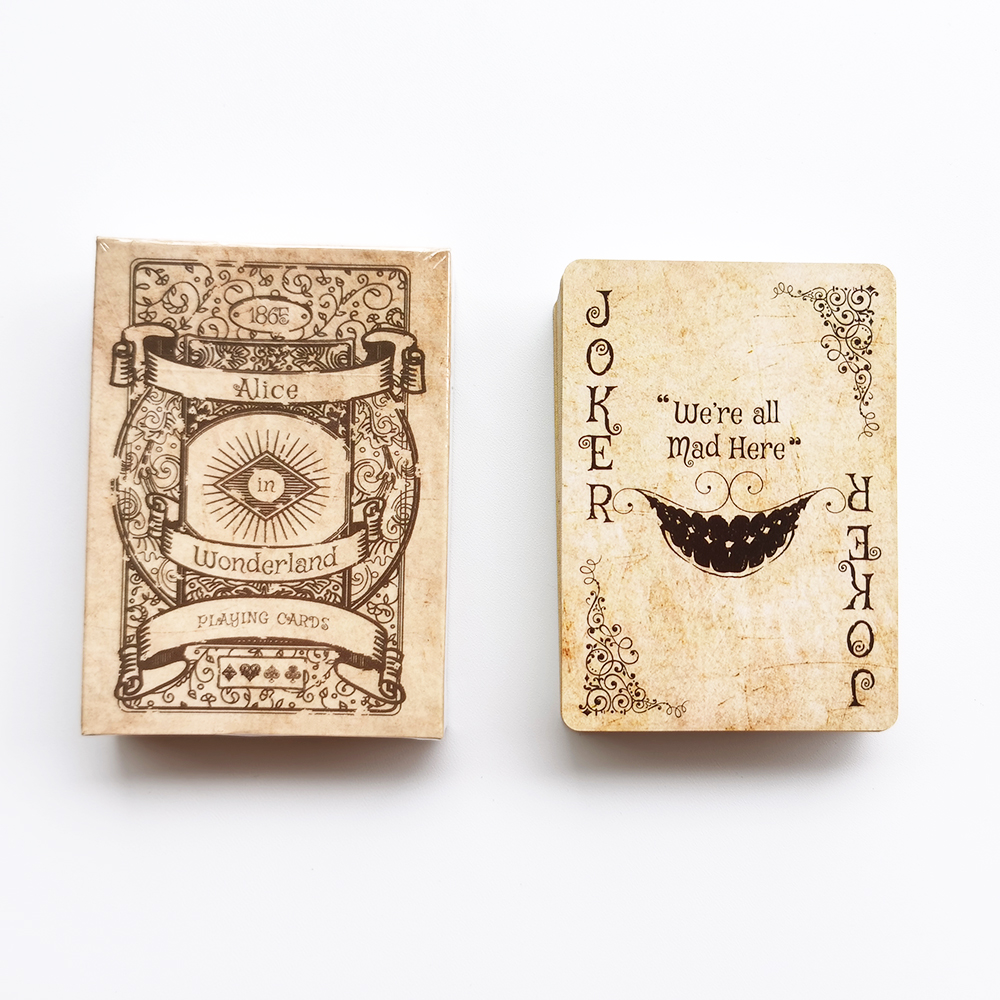 Yearbook Board Game Theme - Vintage Style Playing Cards, Alice Theme