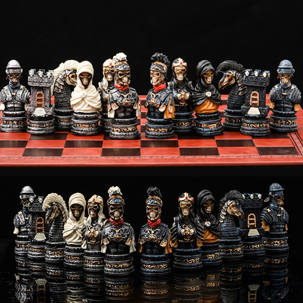 Horror Theme Chess Resin Mater - Yearbook Board Game Theme ulasan dan harga