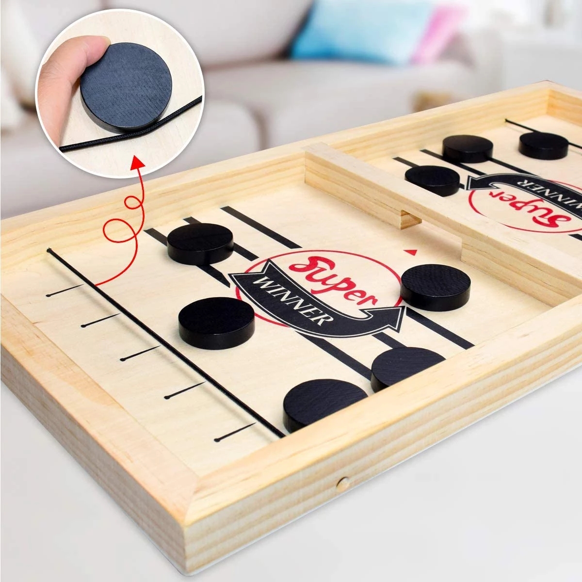 Table Hockey Paced Sling Puck  - Board Game Football ulasan dan harga