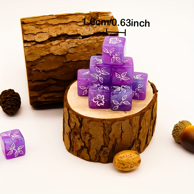 10PCS Unique Maple Leaf Dice S - Board Game Festival ulasan dan harga