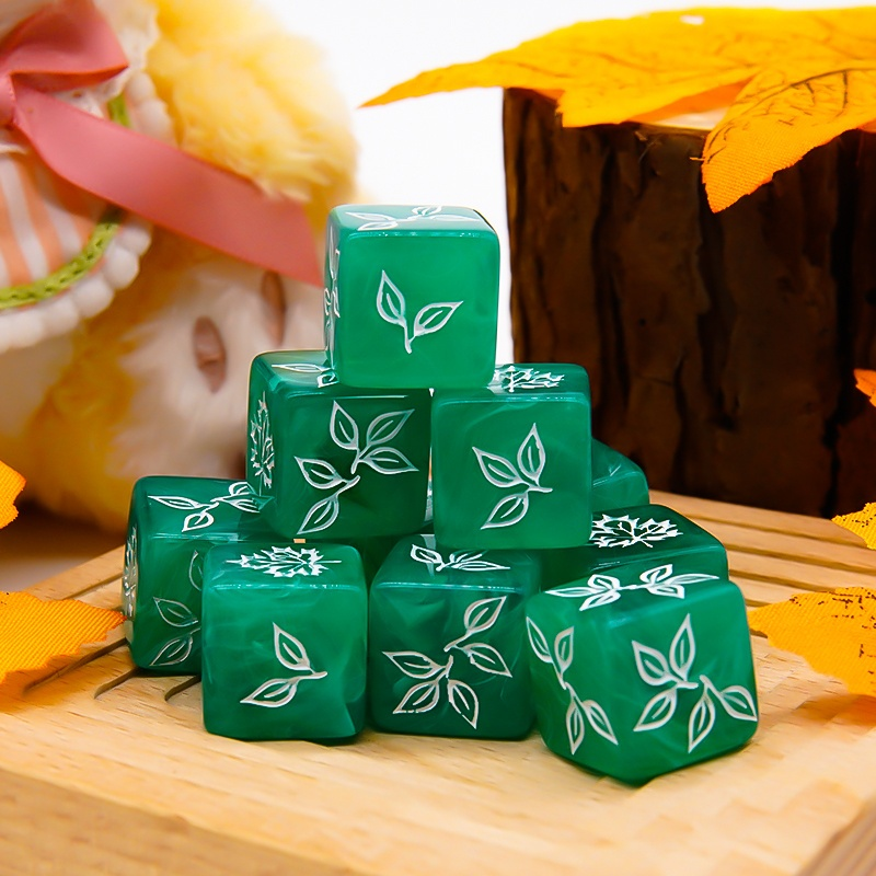 10PCS Unique Maple Leaf Dice S - Board Game Festival ulasan dan harga