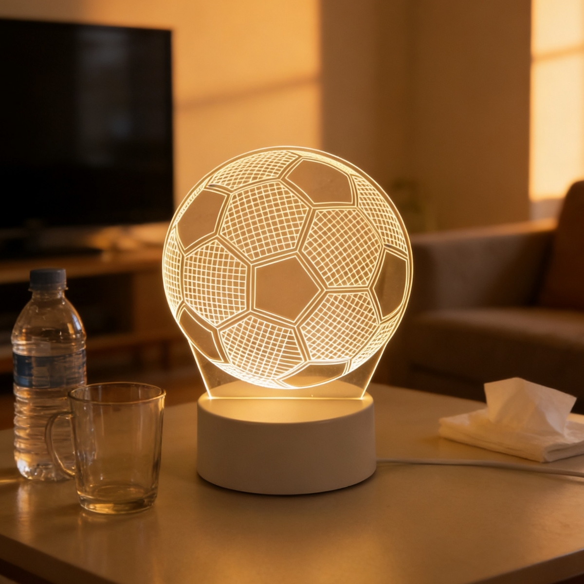 LED 3D Football Theme Table La - Board Game Football ulasan dan harga