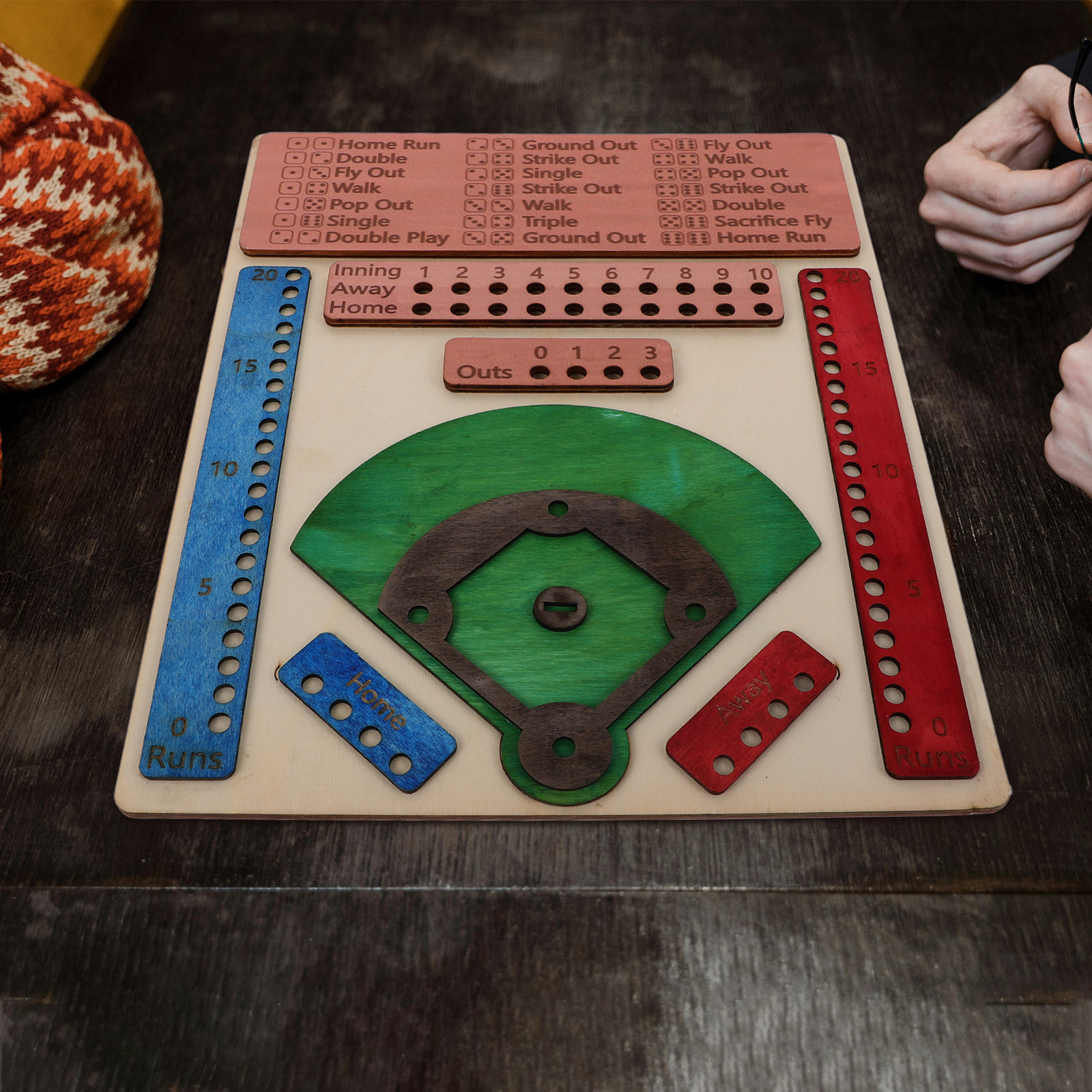 Wooden Baseball Board Game for - Board Game Festival ulasan dan harga