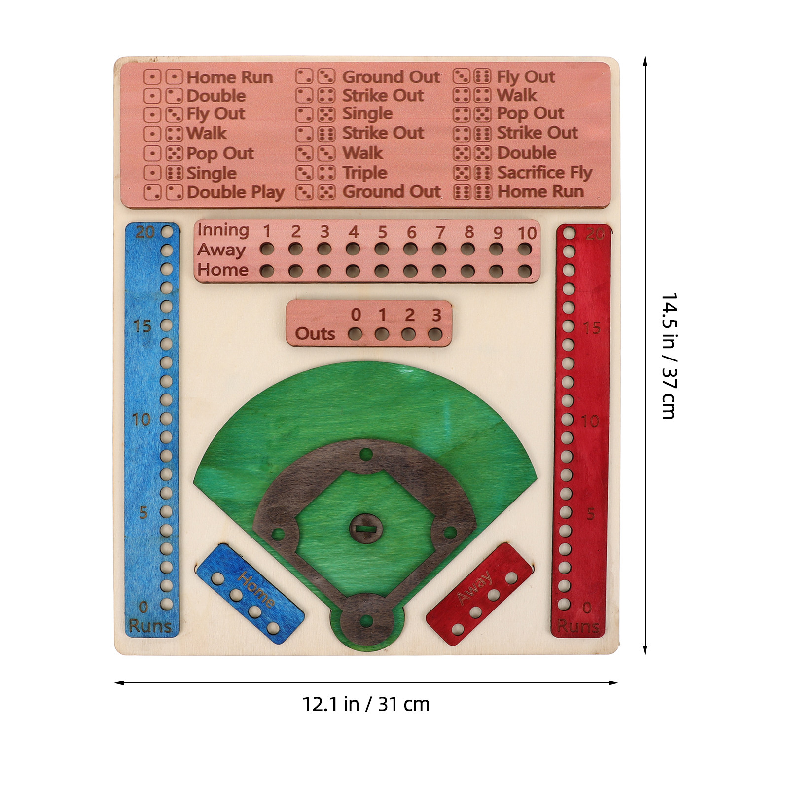 Wooden Baseball Board Game for - Board Game Festival ulasan dan harga