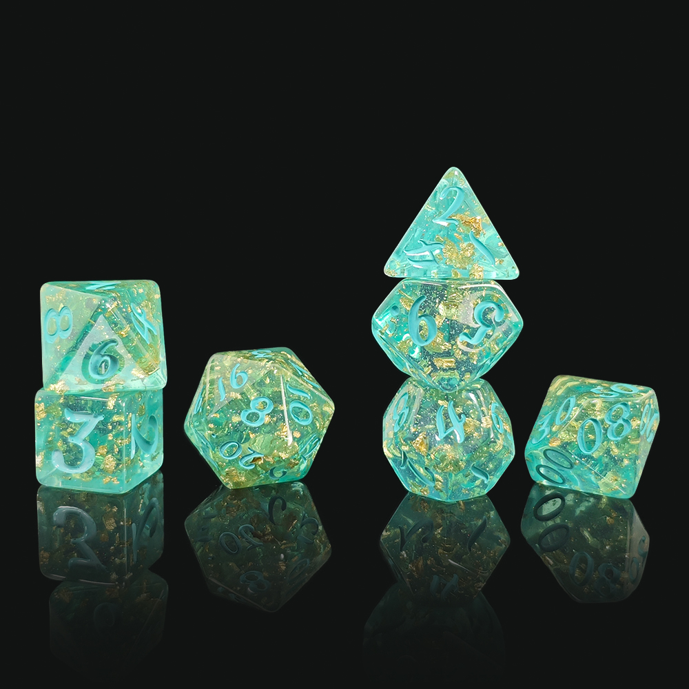 7Pcs/set Glitter Dice Set DnD  - Board Game Live ulasan dan harga