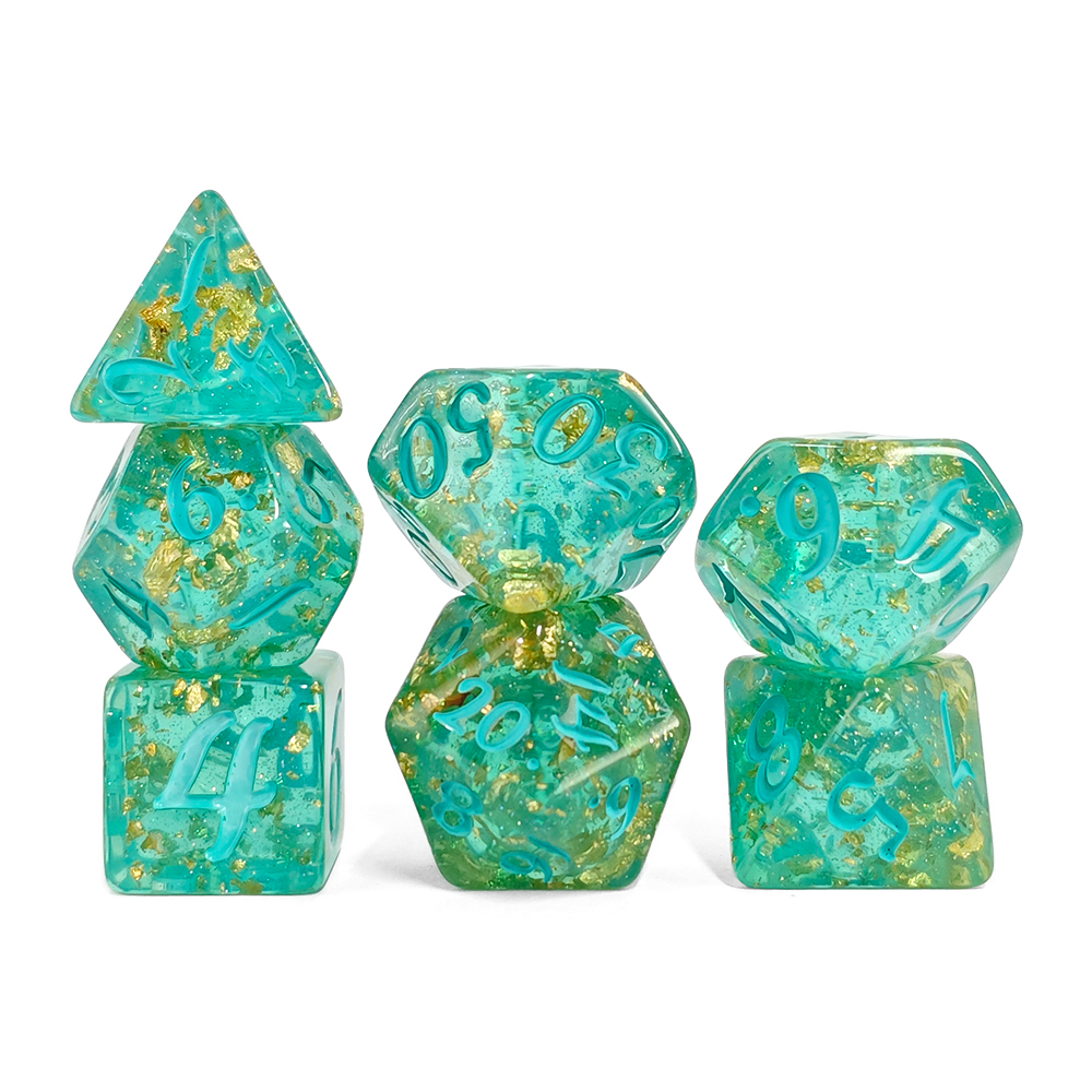 7Pcs/set Glitter Dice Set DnD  - Board Game Live ulasan dan harga