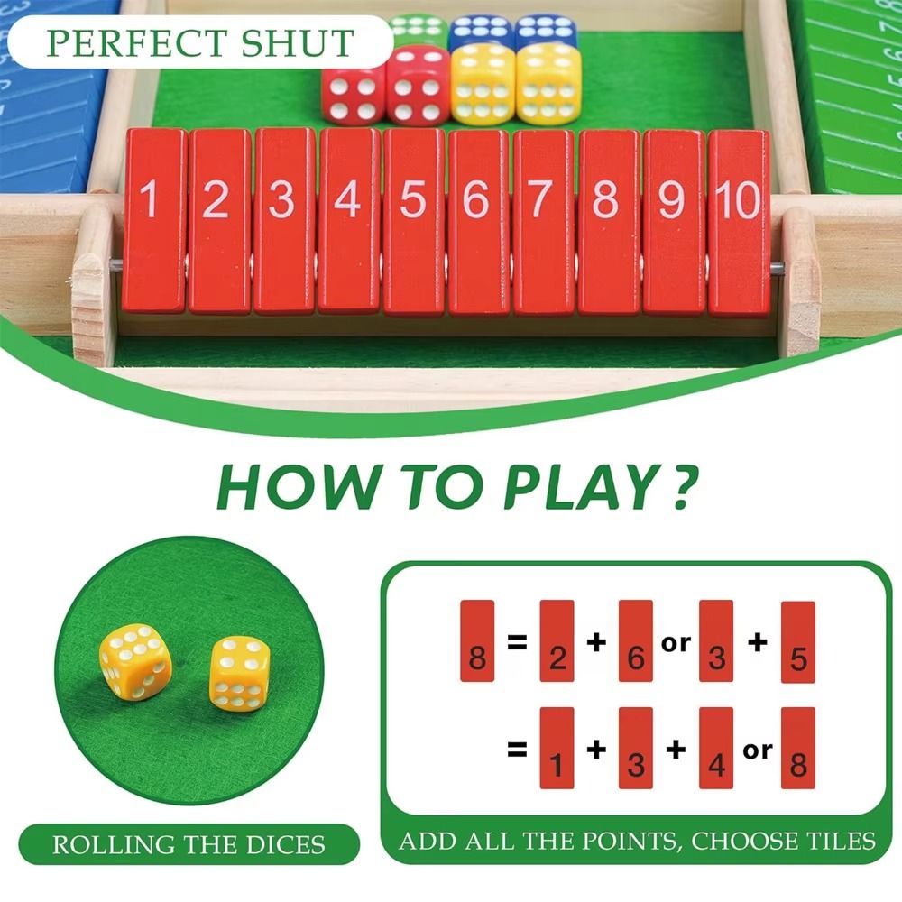 Shut The Box Table Board Game  - Board Game Box ulasan dan harga