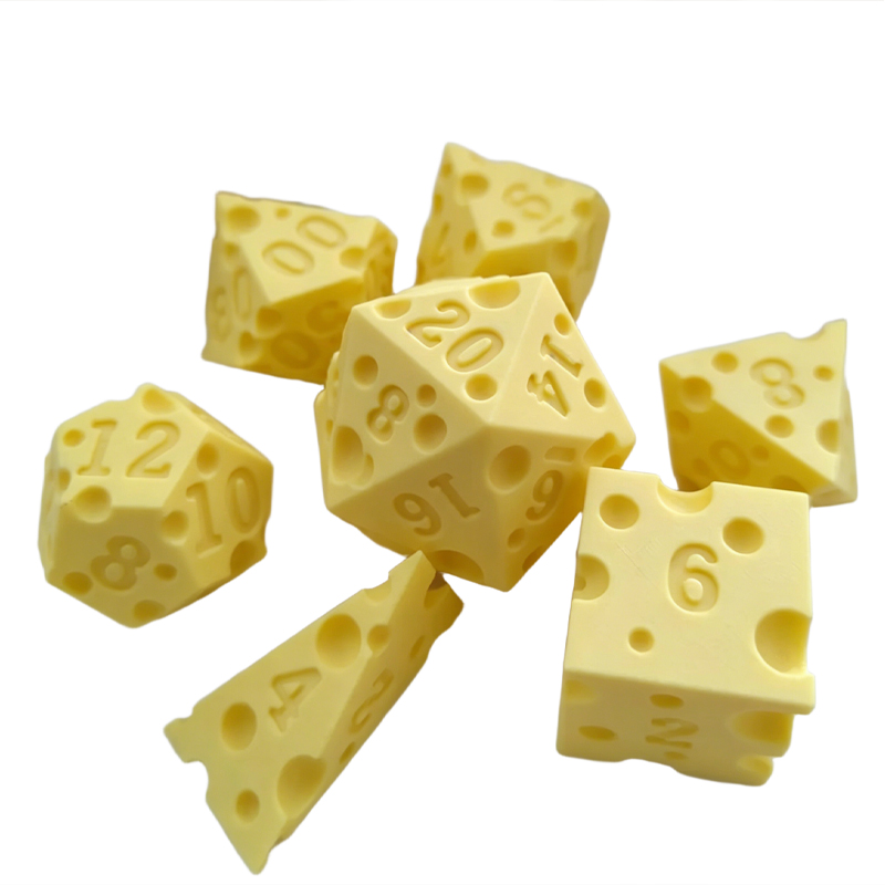 Cheese Polyhedral Dice Set Lay - Board Game Live ulasan dan harga
