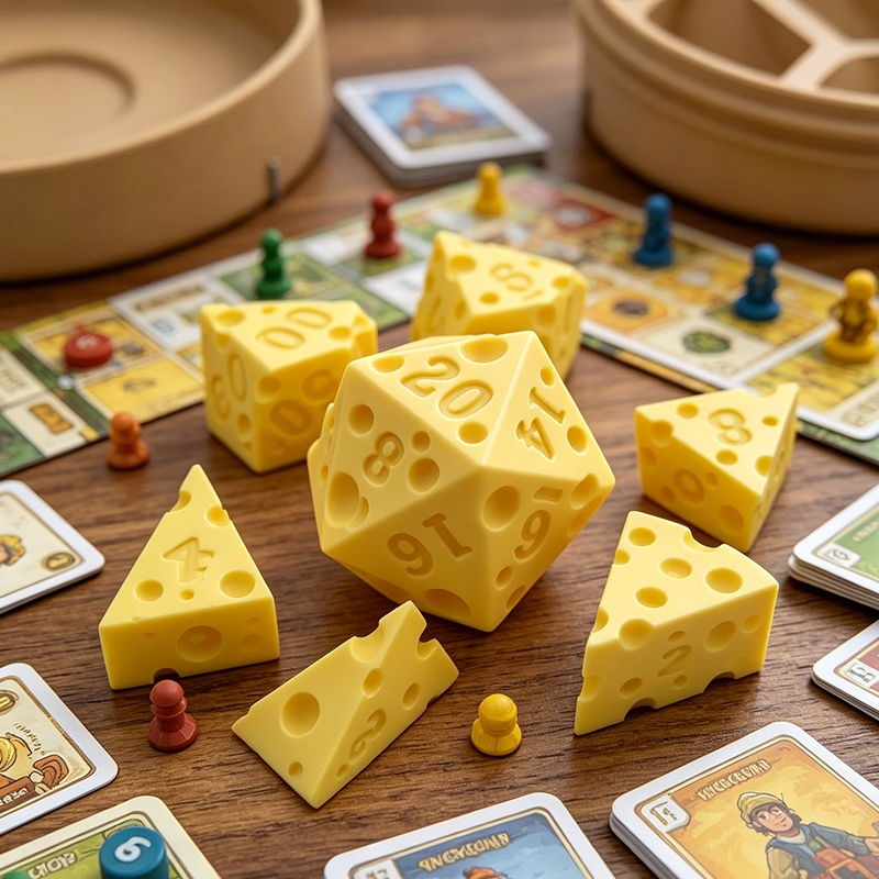 Cheese Polyhedral Dice Set Lay - Board Game Live ulasan dan harga